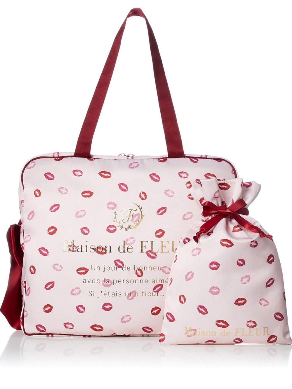Brand New with tag Maison de Fleur Lip Mark XL Carry On Travel bag